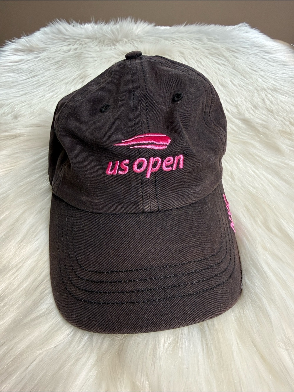 U.S. Open NYC Pink Embroidered Logo 47 Black Hat